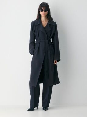 EUC ARITZIA - Dark Knight Navy Splendor Trench Coat, Small
